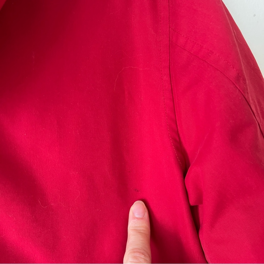 Alpine Tek Red Hooded Windbreaker Jacket Size 12 Lightweight Zip Coat Women’s - Picture 9 of 9